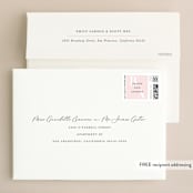 "Lettera" - Wedding Invitations in Blush by Lauren Chism - FREE Recipient Addressing