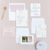 "Lettera" - Wedding Invitations in Blush by Lauren Chism - Invitation Suite