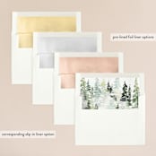 "Evergreens Watercolor" - Wedding Invitations in Forest by Yao Cheng Design - Envelope Liner Options