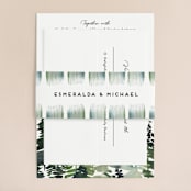 "Evergreens Watercolor" - Wedding Invitations in Forest by Yao Cheng Design - Assembled