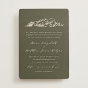 "into the mountains" - Wedding Invitations in Olive by Helen Halik - Front