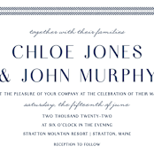 "window pane check" - Wedding Invitations in Navy by Kerry Doyle - Close-Up