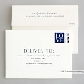 "window pane check" - Wedding Invitations in Navy by Kerry Doyle - FREE Recipient Addressing