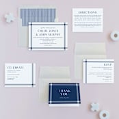 "window pane check" - Wedding Invitations in Navy by Kerry Doyle - Invitation Suite