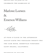 "Marlowe" - Wedding Invitations in Classy White by Kelly Schmidt - Close-Up