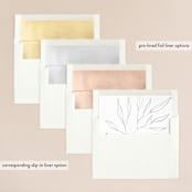 "Marlowe" - Wedding Invitations in Classy White by Kelly Schmidt - Envelope Liner Options