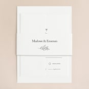 "Marlowe" - Wedding Invitations in Classy White by Kelly Schmidt - Assembled