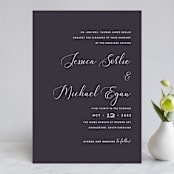 "Right Side" - Wedding Invitations in Blackberry by Susan Brown - Front