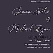 "Right Side" - Wedding Invitations in Blackberry by Susan Brown - Close-Up