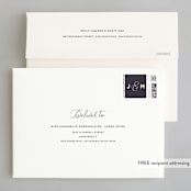 "Right Side" - Wedding Invitations in Blackberry by Susan Brown - FREE Recipient Addressing