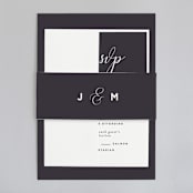 "Right Side" - Wedding Invitations in Blackberry by Susan Brown - Assembled