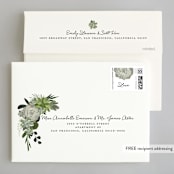 "Agave & Greens" - Wedding Invitations in Ivory by Susan Moyal - FREE Recipient Addressing