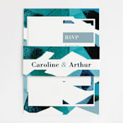 "Drops" - Wedding Invitations in Sea by Bethania Lima - Assembled