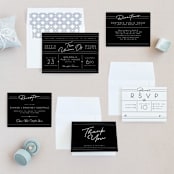 "Vesperum" - Wedding Invitations in Slate by GeekInk Design - Invitation Suite