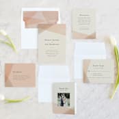 "Desert Wash" - Wedding Invitations in Peach by Amy Kross - Invitation Suite
