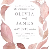 "Fallen" - Wedding Invitations in Rust by Creo Study - Close-Up