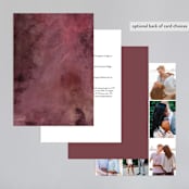 "floral corner" - Wedding Invitations in Marsala by Cass Loh - Back of Card