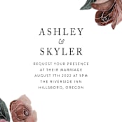 "floral corner" - Wedding Invitations in Marsala by Cass Loh - Close-Up