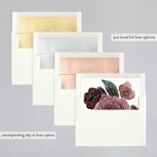 "floral corner" - Wedding Invitations in Marsala by Cass Loh - Envelope Liner Options