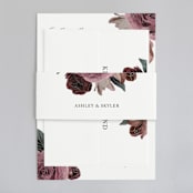 "floral corner" - Wedding Invitations in Marsala by Cass Loh - Assembled