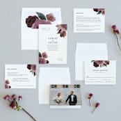 "floral corner" - Wedding Invitations in Marsala by Cass Loh - Invitation Suite