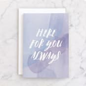 "Always" - Single Greeting Cards in Lavender by Olivia Raufman - Front