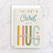 "a Hug for You" - Single Greeting Cards in Tangerine by Everyday Hooray - Front