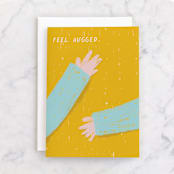 "feel hugged" - Single Greeting Cards in Sunshine by Katja Ja - Front