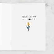 "Scandi Dove" - Single Greeting Cards in Navy by Nam Bourassa - Interior
