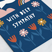 "Scandi Dove" - Single Greeting Cards in Navy by Nam Bourassa - Close-Up