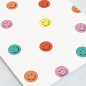 "smiling" - Single Greeting Cards in Candy by Violet and Mae - Close-Up