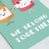 "PB & J" - Single Greeting Cards in Mint by Sharon O. - Close-Up