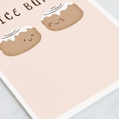 "Nice buns" - Single Greeting Cards in Mocha by Annie Holmquist - Close-Up
