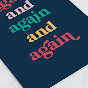 "I'd Choose you again" - Single Greeting Cards in Navy by Leah Ragain - Close-Up