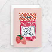 "My Jam" - Single Greeting Cards in Berry by Everett Paper Goods - Front