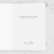 "Modern Poem" - Single Greeting Cards in Navy by Katharine Watson - Customizable Interior Example