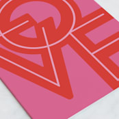 "Bold Gilded Love" - Single Greeting Cards in Bubblegum by Nazia Hyder - Close-Up