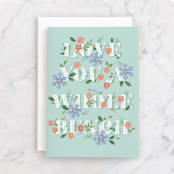 "A Whole Bunch" - Single Greeting Cards in Seafoam by Paper Raven Co. - Front