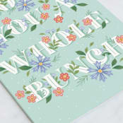 "A Whole Bunch" - Single Greeting Cards in Seafoam by Paper Raven Co. - Close-Up