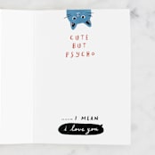 "You're Purrfect" - Single Greeting Cards in Bubblegum by Cindy Chu - Interior