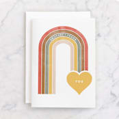 "Pot of Gold" - Single Greeting Cards in Rainbow by Robert and Stella - Front