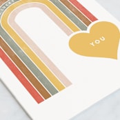"Pot of Gold" - Single Greeting Cards in Rainbow by Robert and Stella - Close-Up
