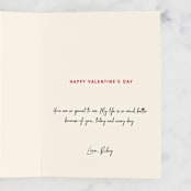 "Typographic Love" - Single Greeting Cards in Latte by Kiersten Garner - Customizable Interior Example