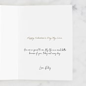 "Falling For You" - Single Greeting Cards in Snow by Lauren Jinhee - Customizable Interior Example