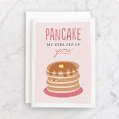 "Pancake" - Single Greeting Cards in Bubblegum by Jen Banks - Front