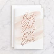 "Best Gal Pal Ever" - Single Greeting Cards in Blush by Hooray Creative - Front