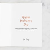 "Peach Floral Watercolor" - Single Greeting Cards in Blush by Yao Cheng Design - Customizable Interior Example