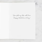 "Bouquet Heart" - Single Greeting Cards in Lavender by Lori Wemple - Interior
