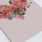 "Bouquet Heart" - Single Greeting Cards in Lavender by Lori Wemple - Close-Up