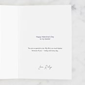 "Be My Galentine" - Single Greeting Cards in Galaxy by Nadia Hassan - Customizable Interior Example